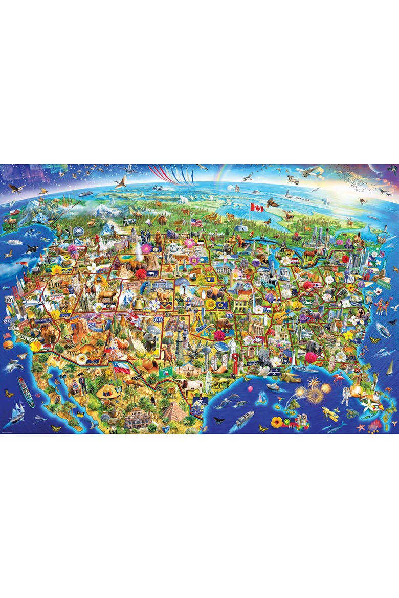 US Wonders 2000 Piece Puzzle, Alternate, color, Multicolored