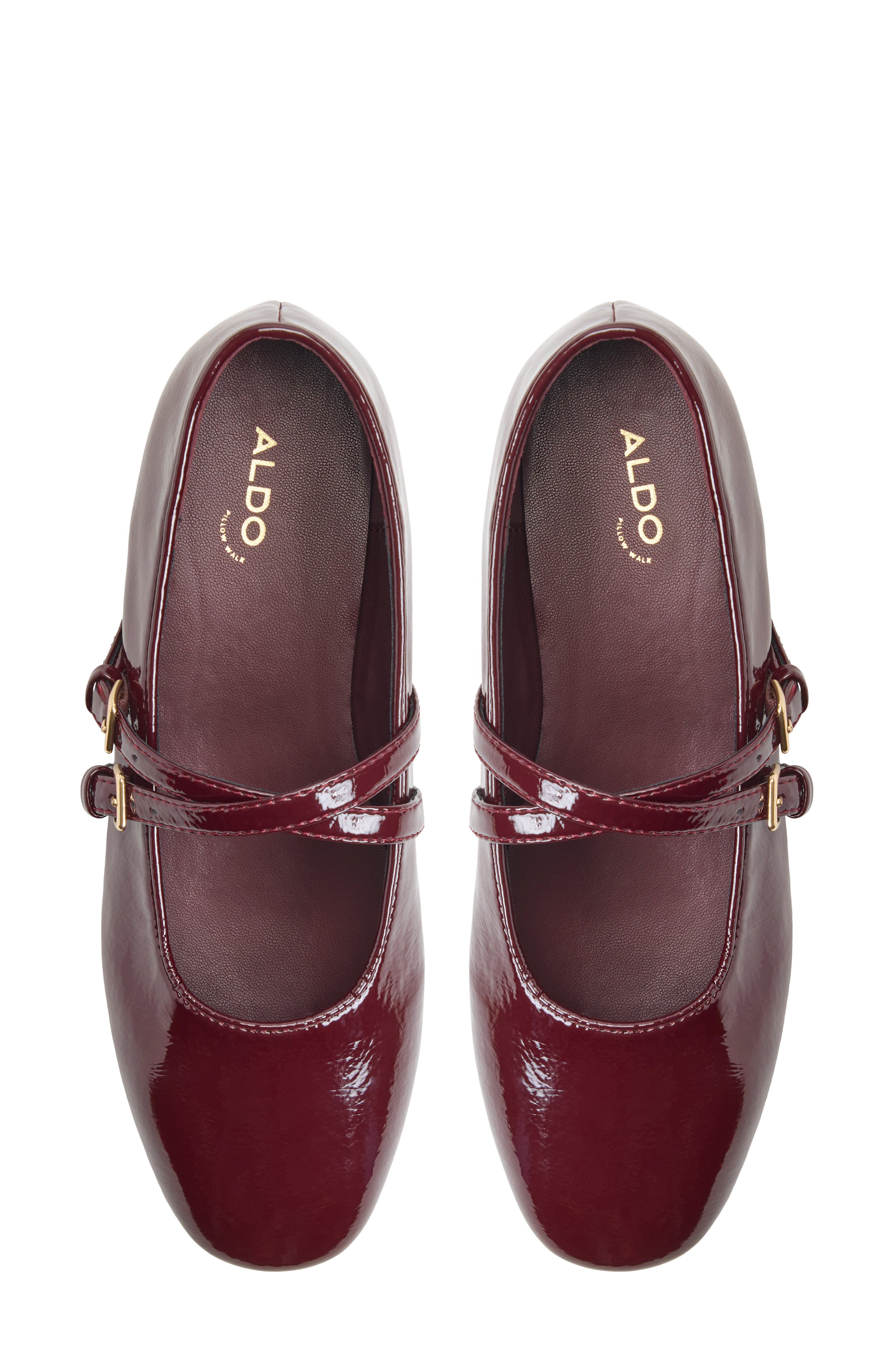Elinora Mary Jane Flat, Alternate, color, BORDO