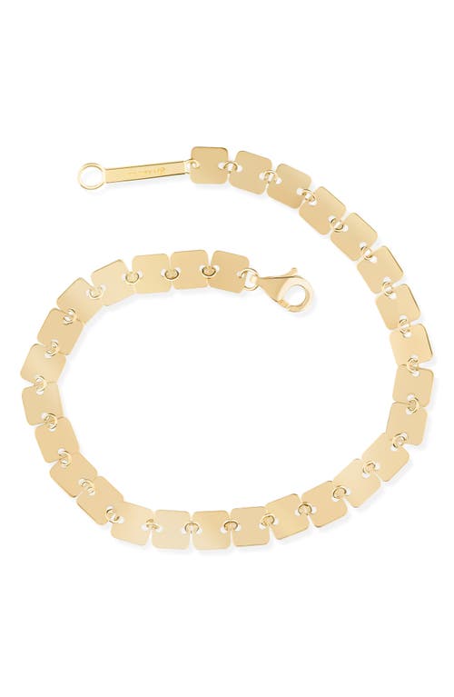 Lana Laser Square Chain Bracelet in Yellow Gold 