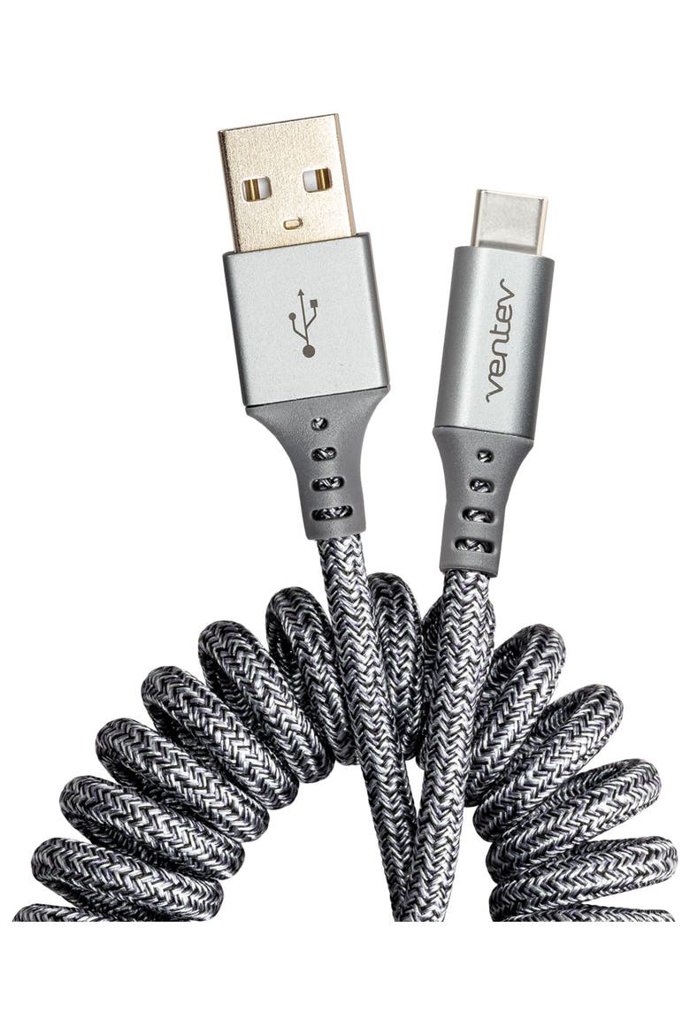 Helix USB-A to USB-C High Speed Travel 3 Foot Cable, Main, color, Grey