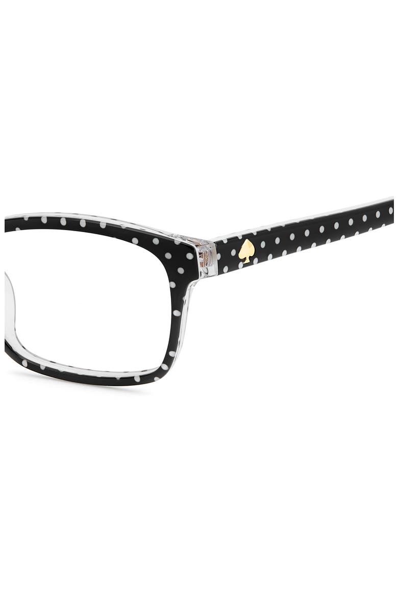 catrina 51mm rectangular optical glasses, Alternate, color, BLACK PATTERN WHITE