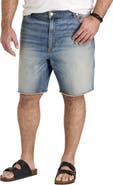True Nation by DXL Big & Tall Distressed Denim Shorts