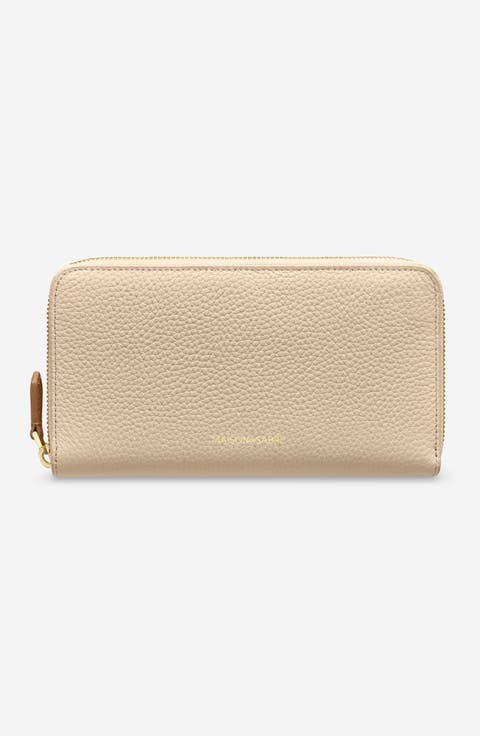 Long Leather Zip Wallet