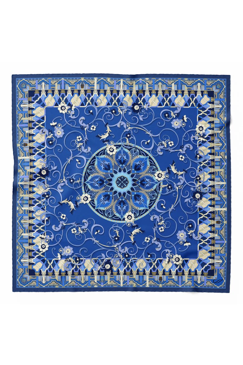 Natalia - Silk Scarf Shawl for Women, Alternate, color, Royal Blue