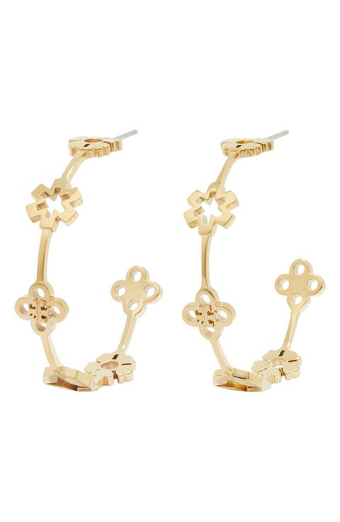 Forget Me Not Hoop Earrings