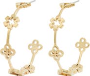 Tory Burch Forget Me Not Hoop Earrings