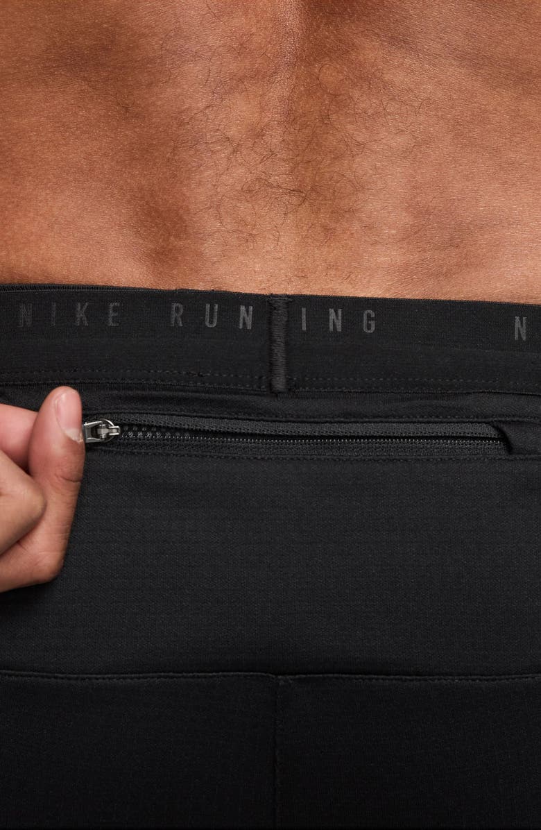 Nike Dri-FIT Knit Running Pants, Alternate, color, Black/ Reflective Silv