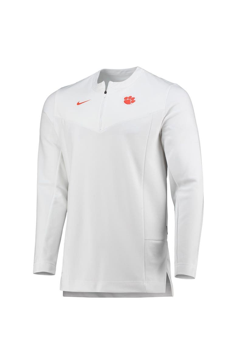 Nike Men's Nike White Clemson Tigers Logo Performance Quarter-Zip Jacket, Alternate, color, 