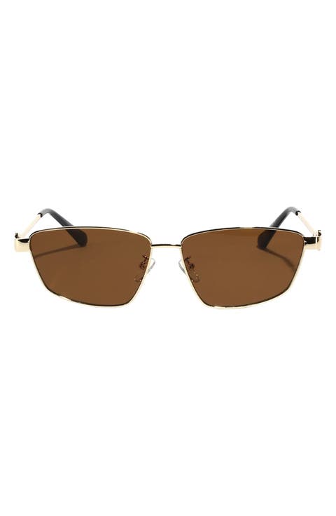 Cleo 60mm Polarized Geometric Sunglasses
