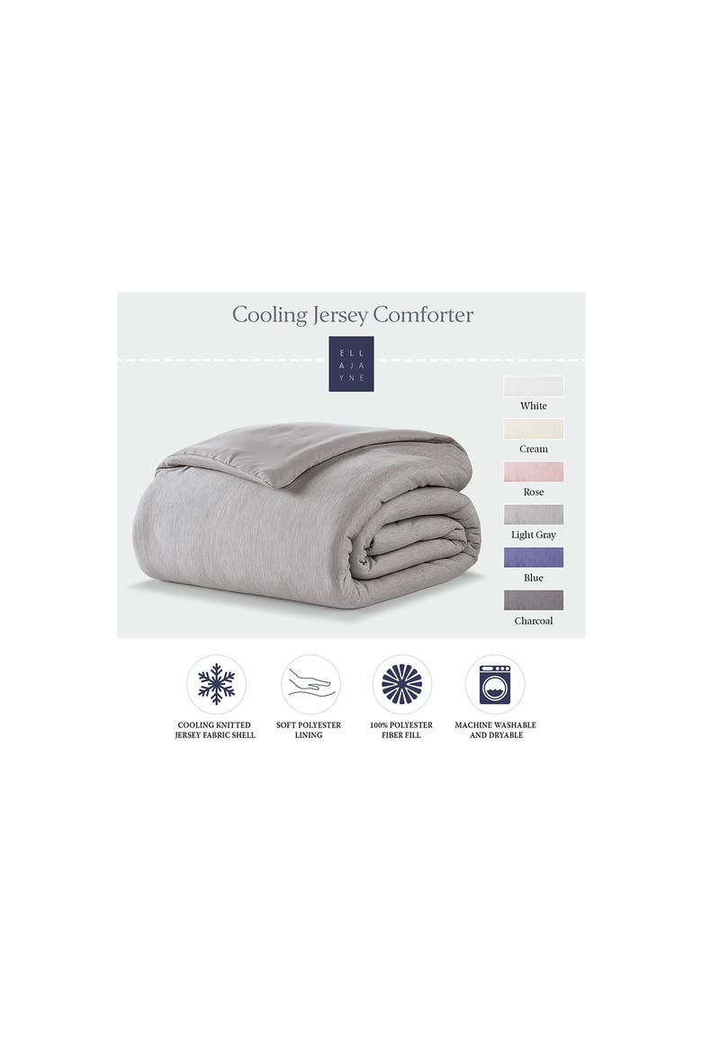 Cooling Jersey Fabric Down Alternative Comforter, Alternate, color, LIGHT GREY