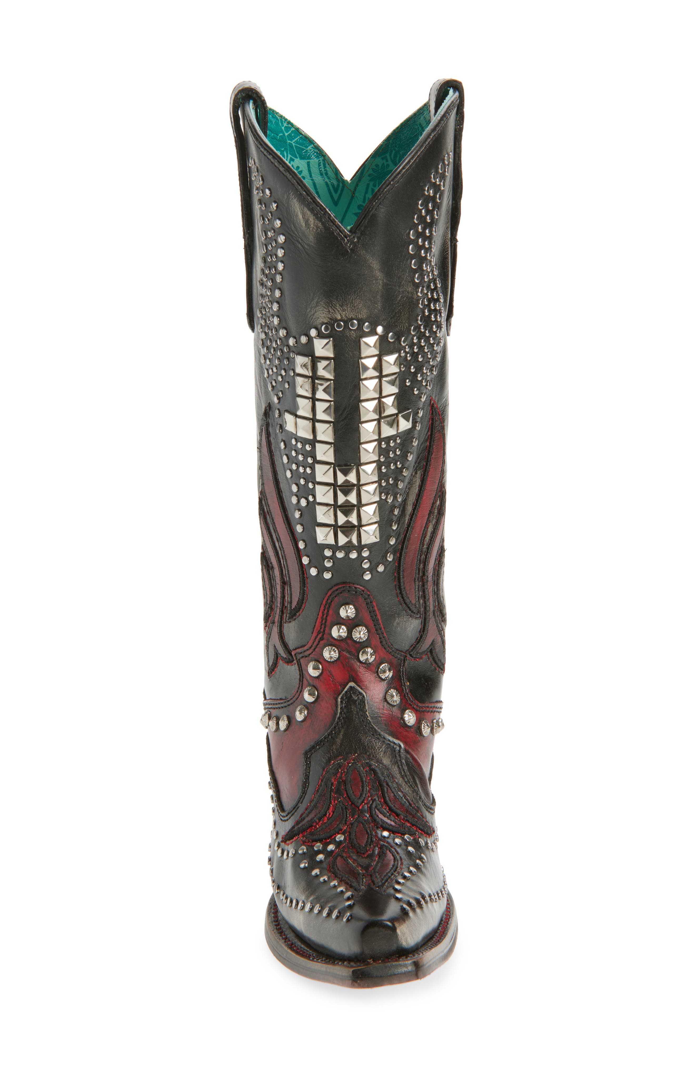 CORRAL Embroidered Overlay Western Boot, Alternate, color, 