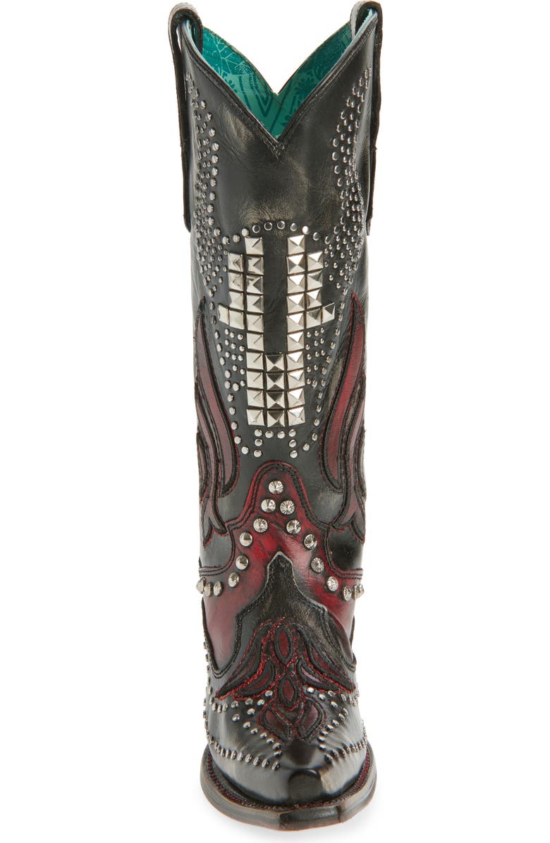 CORRAL Embroidered Overlay Western Boot, Alternate, color,