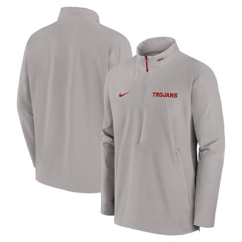 Men's Nike Pewter USC Trojans Sideline Coaches Quarter-Zip Jacket
