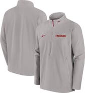 Nike Men's Nike Pewter USC Trojans Sideline Coaches Quarter-Zip Jacket