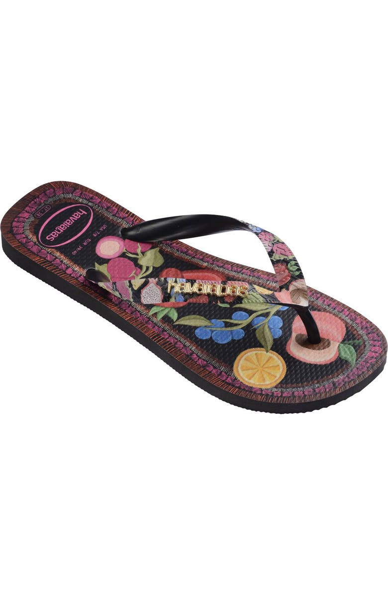 Havaianas Top Tropicalia Vibes II Flip Flop, Main, color, Black
