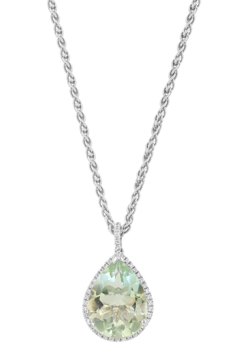 Green Amethyst Pendant Necklace, Alternate, color, GREEN