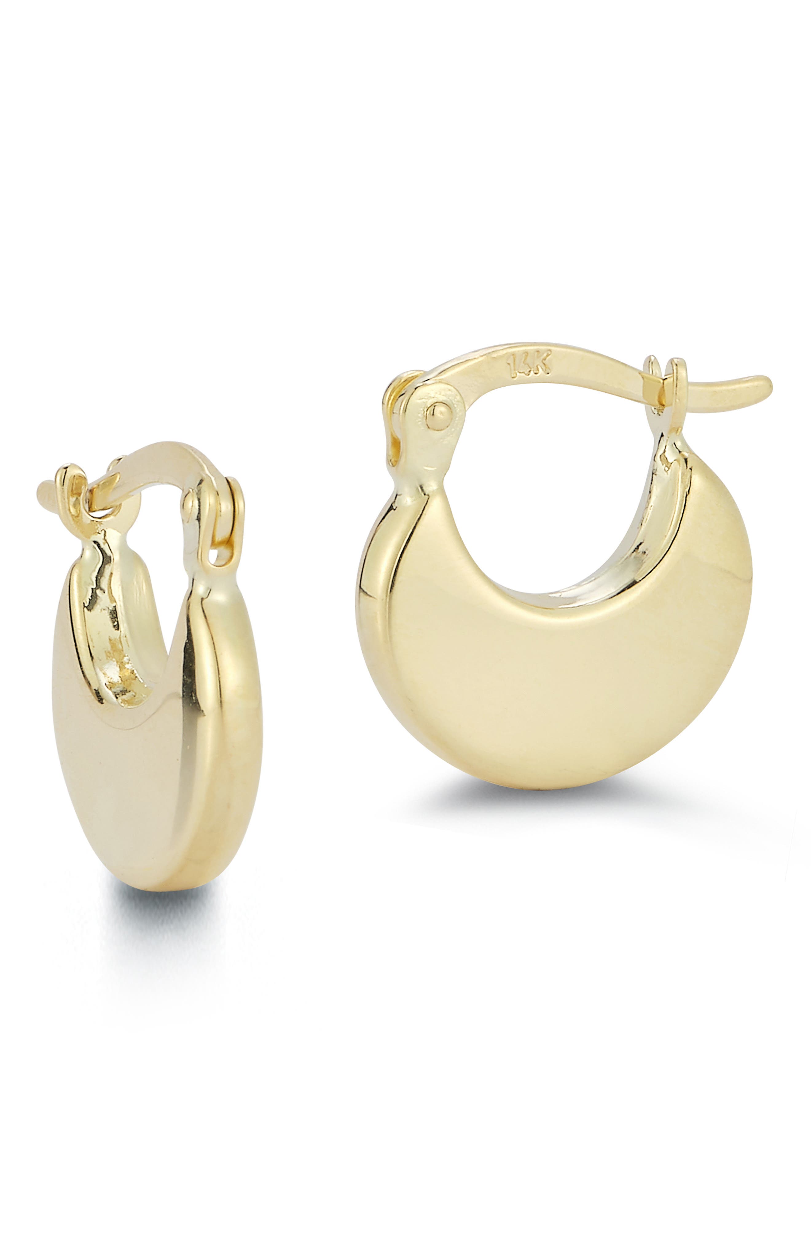 Ember Fine Jewelry Crescent Huggie Hoop Earrings