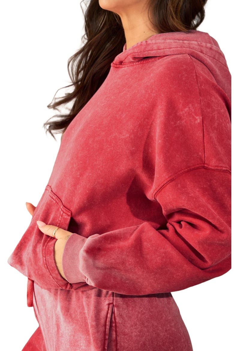 Homebody Women's Hoodie, Alternate, color, Hot Pepper Washed