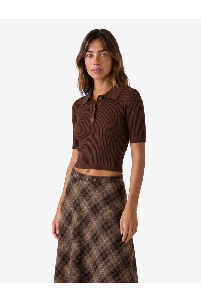 Flared Checked Skirt, Alternate, color, BROWN DESIGN