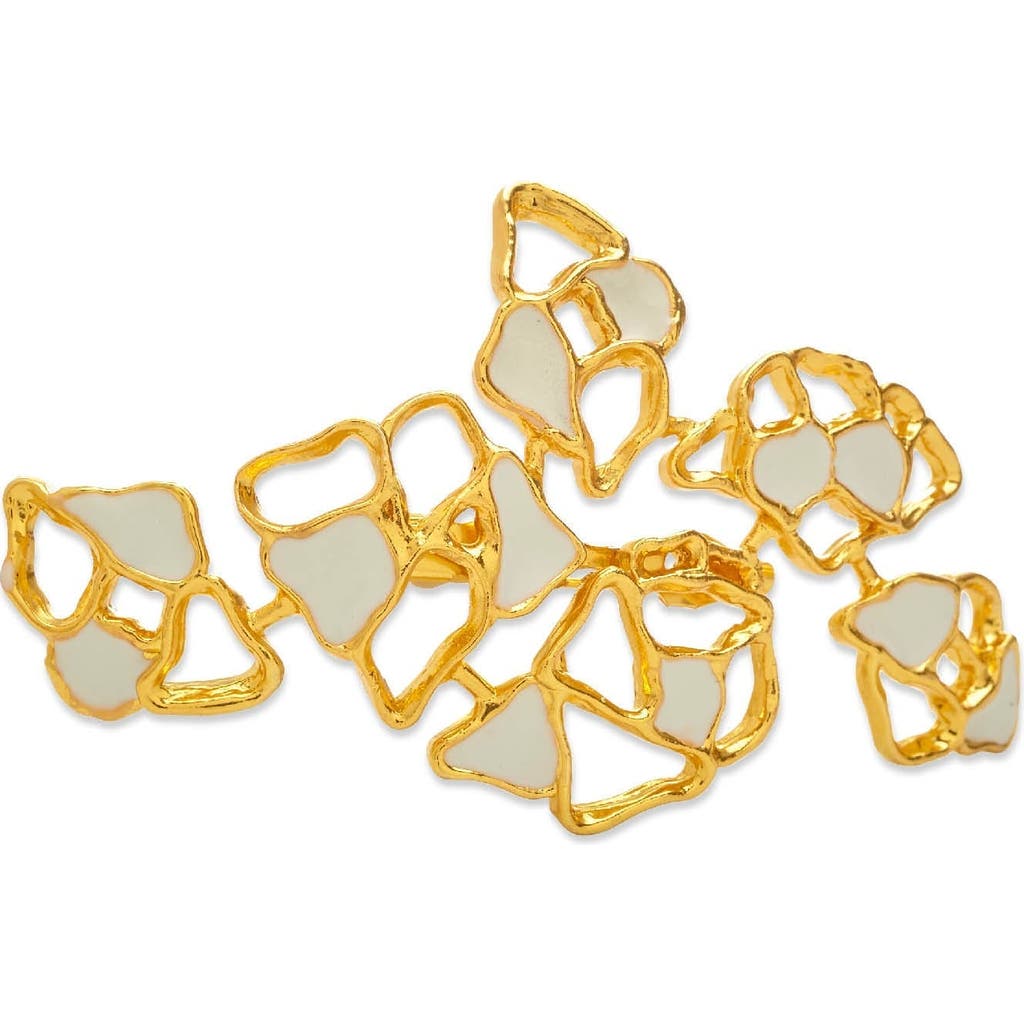 Dhwani Bhansal Gaia Brooch in Gold Plated  product