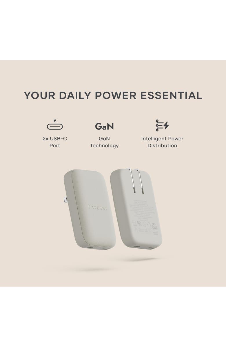 Satechi OntheGo 67W Slim Wall Charger, Alternate, color, Sand