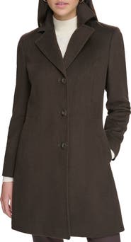 Calvin Klein Notch Wool Blend Coat