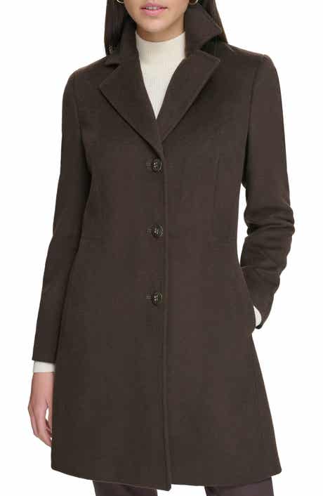 Calvin Klein Notch Wool Blend Coat