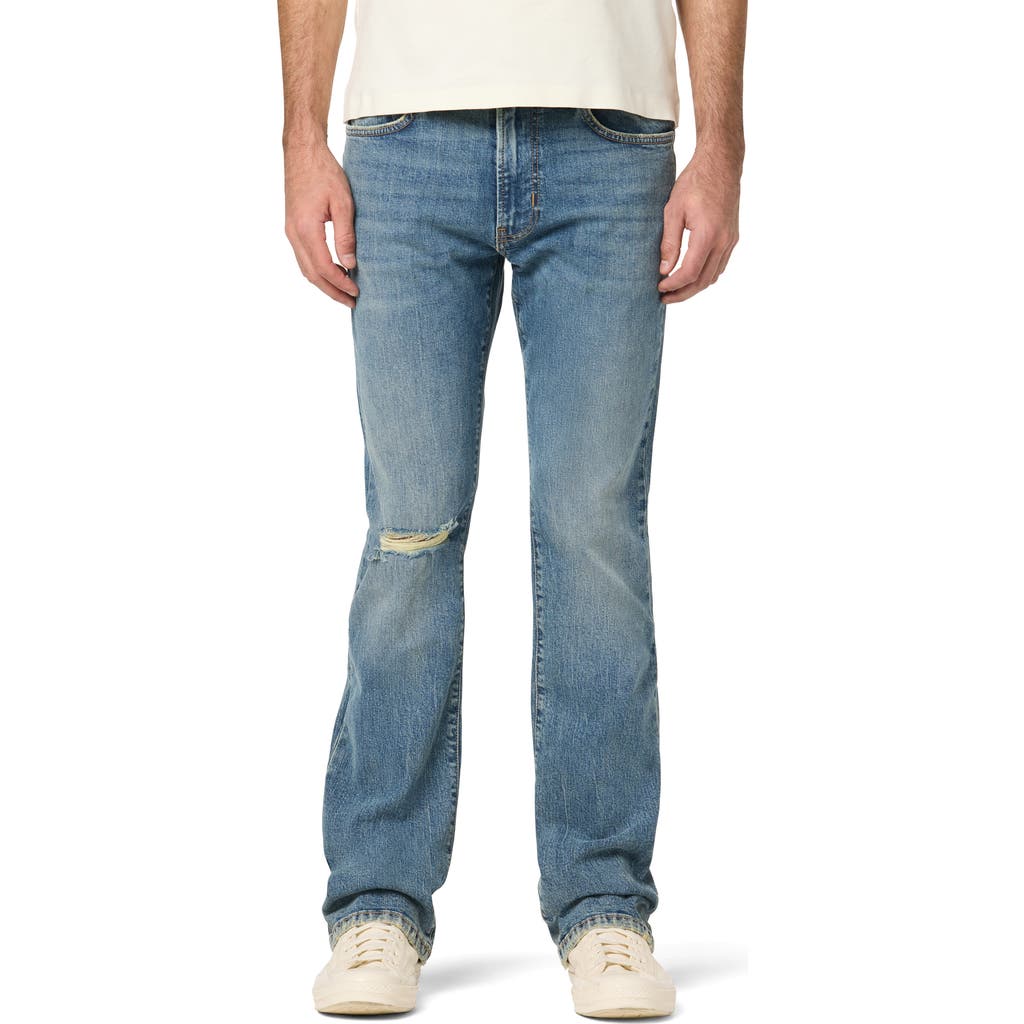 Hudson Jeans Distressed Kick Flare Jeans In Blue