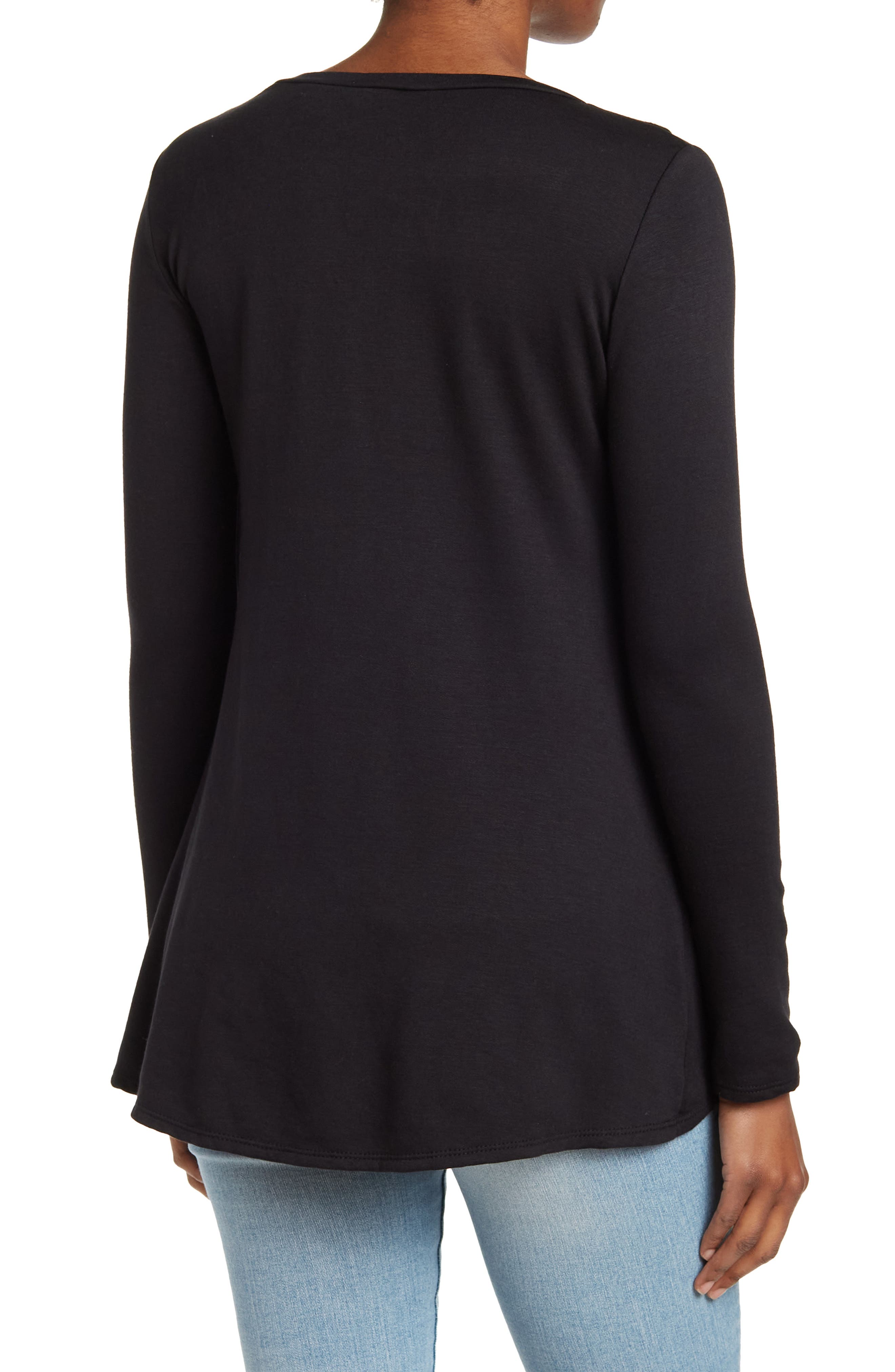 Long Sleeve Cross Hem Shirt - image 2