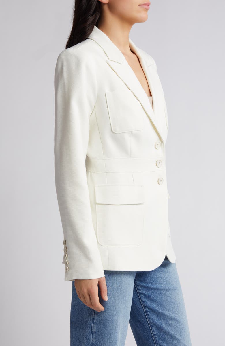 PAIGE Shania Peak Lapel Blazer, Alternate, color, Ivorytonal