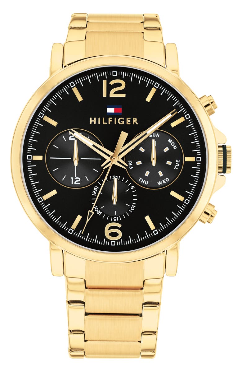 Tommy Hilfiger Duncan Chronograph Watch, 44mm, Main, color, Black