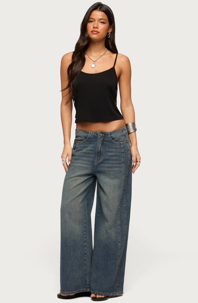 EDIKTED Elia Wide Leg Jeans, Alternate, color,