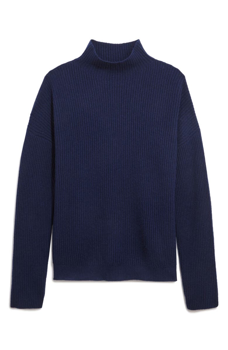 vineyard vines Mock Neck Cashmere Rib Sweater, Alternate, color, 