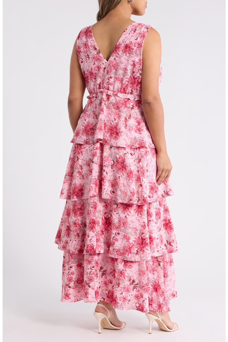 Tiered Ruffle Maxi Dress, Alternate, color, PINK SUSIE PATCHWORK