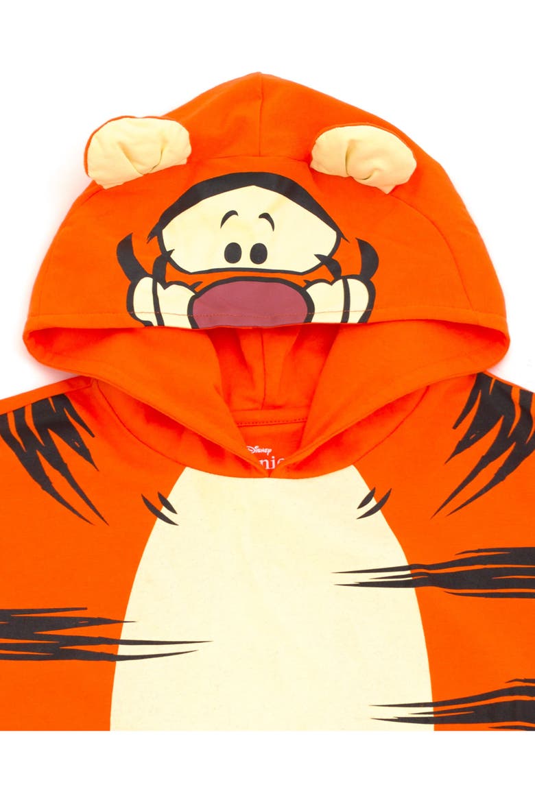 Winnie The Pooh Short Sleeve Hooded T-shirt, Alternate, color, Tigger Striped Orange