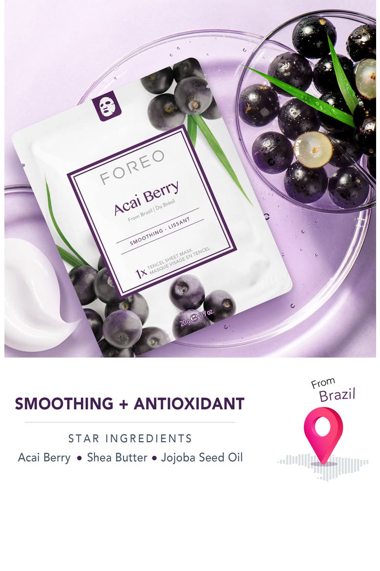 Farm To Face Sheet Mask - Acai Berry x3, Alternate, color, None