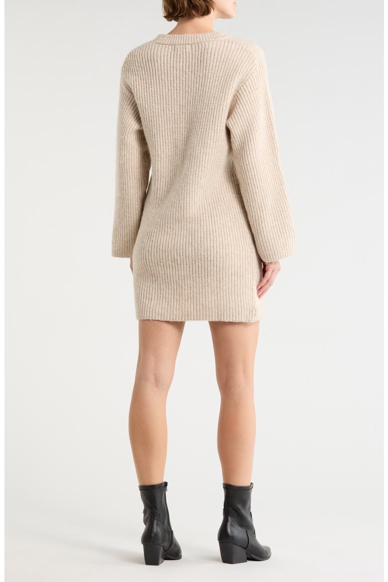 Long Sleeve Sweater Dress, Alternate, color, OATMEAL