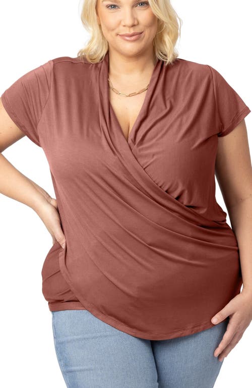 Kindred Bravely Draped Nursing Top In Brown