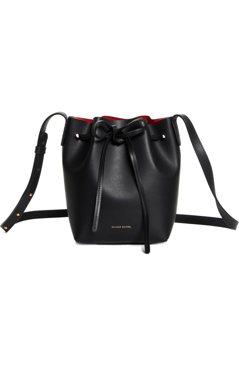 Mansur Gavriel Mini Mini Leather Bucket Bag, Main, color,