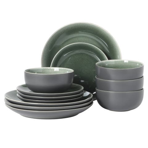 Pine Coast 12 Piece Plates and Bowls Dinnerware Set