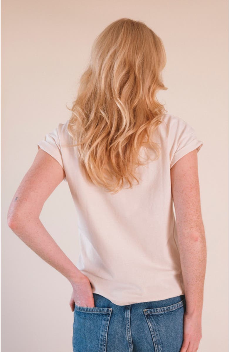 POPLINEN Plus Jane Cuffed Hemp Tee, Alternate, color, Natural