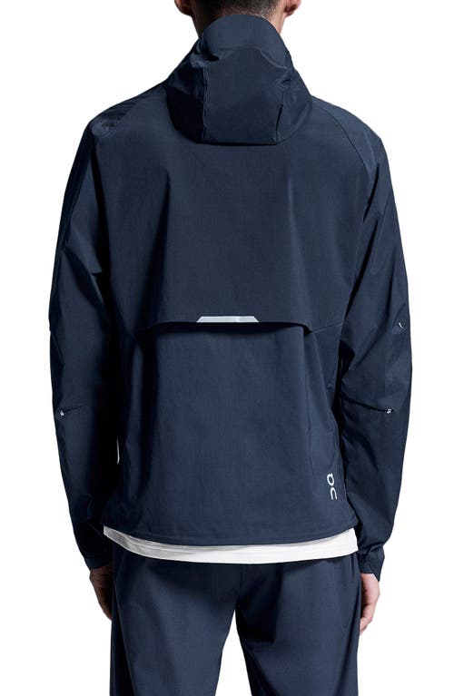 On Core Hooded Packable Running Jacket In Midnight