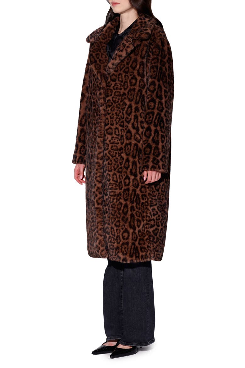 Pacey Faux Fur Midi Coat, Alternate, color, JAGUAR