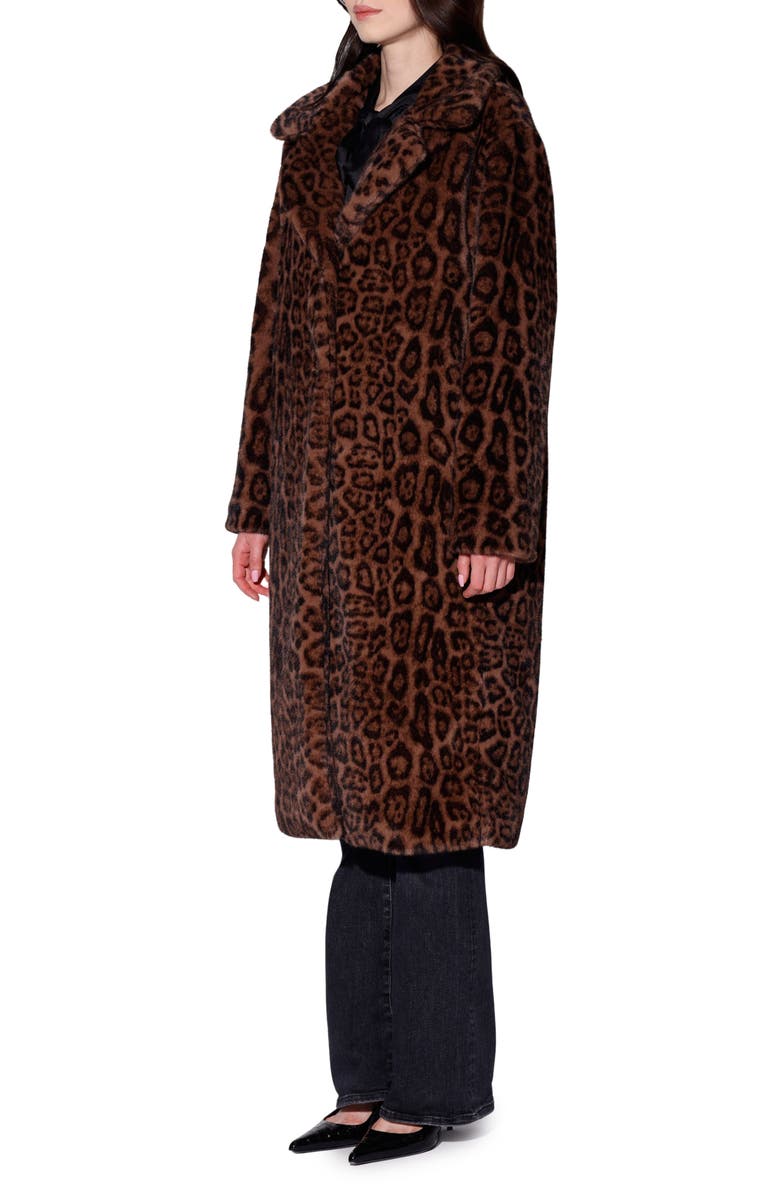 Walter Baker Pacey Faux Fur Midi Coat, Alternate, color, Jaguar