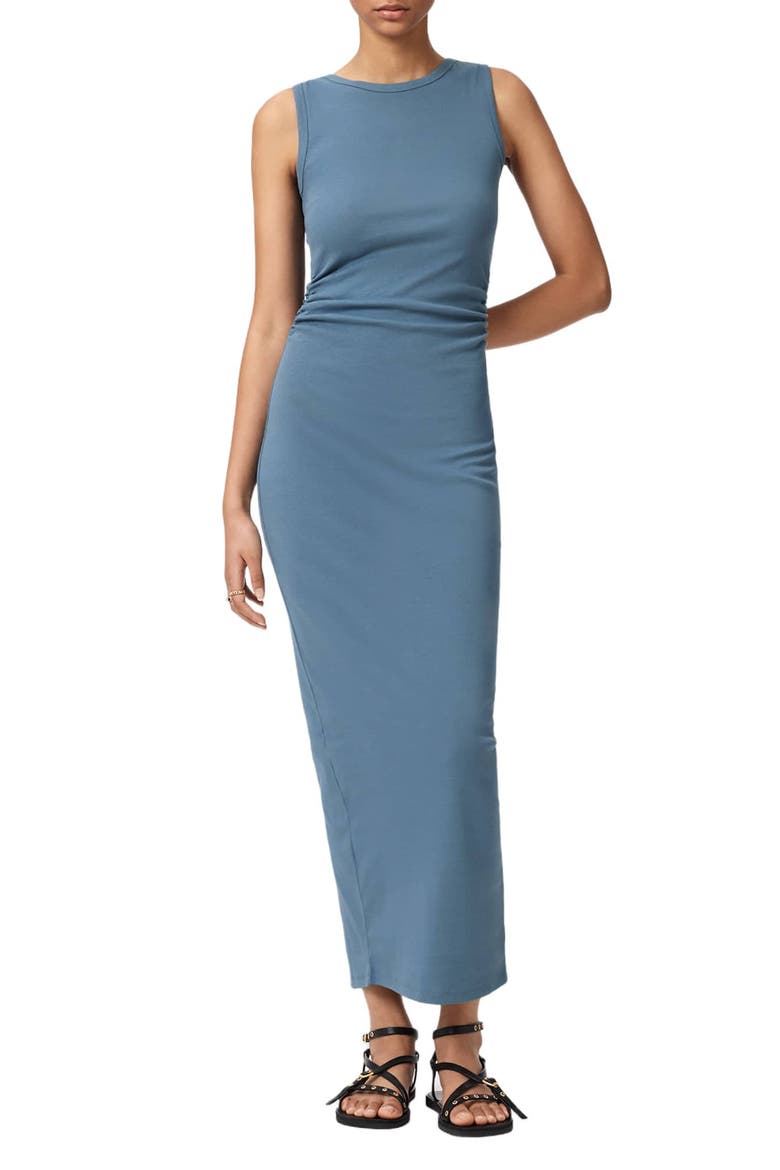 Katarina Ruched Side Maxi Dress, Main, color, CAPTAIN BLUE