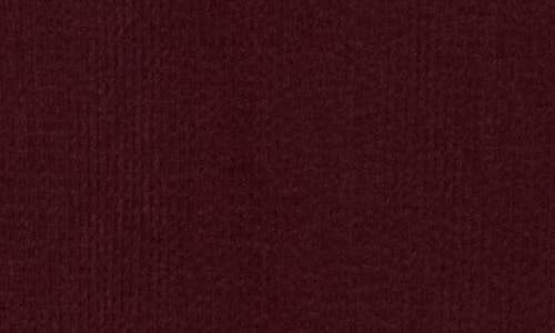 Max Studio Long Sleeve Knit Corduroy Top In Burgundy