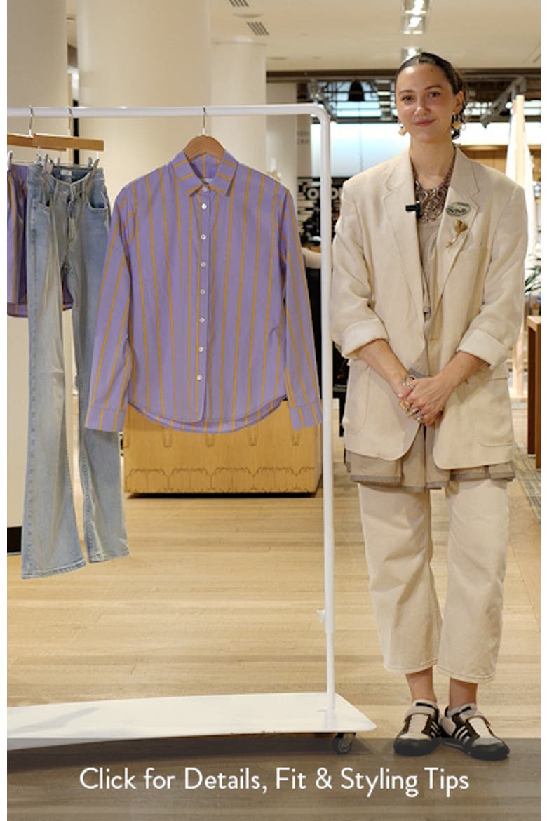 Slim Fit Stripe Cotton Button-Up Shirt video