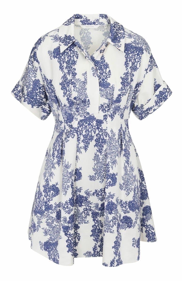 Rebecca Taylor Lena Shine Dress, Alternate, color, Ivory Toile Combo