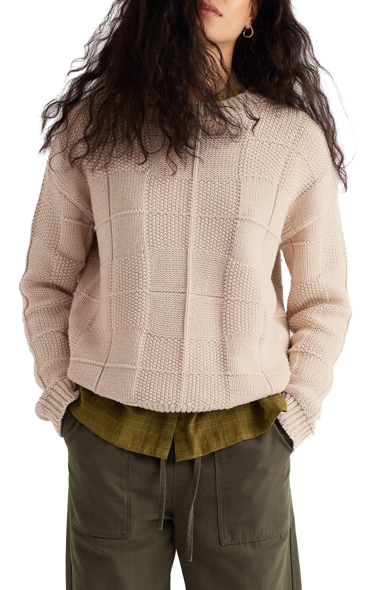 selected KNIT MELANGE ARAN