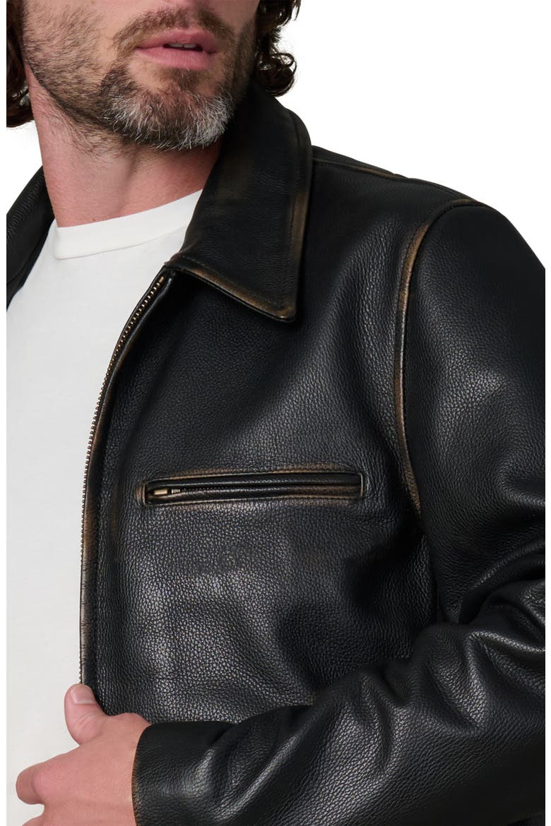 Rider Leather Jacket, Alternate, color, COGNAC SANDED